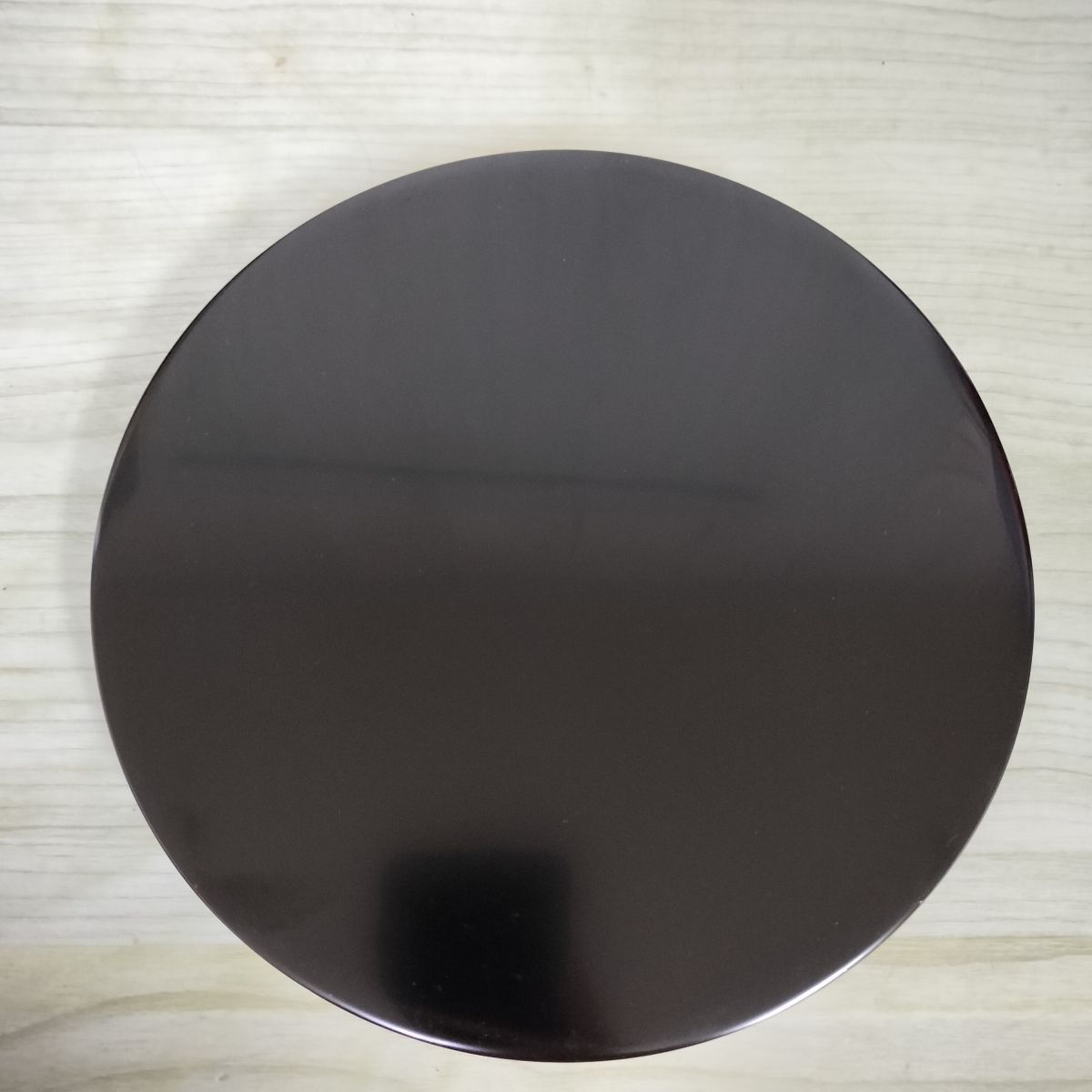 輪島塗 丸盆 5枚セット 黒い輪島塗の盆5枚セット 銘々盆 039-