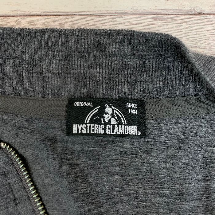 ヒステリックグラマー HYSTERIC GLAMOUR 0162CJ01 ブルゾン 長袖 ジップアップ プリント ウール グレー FREE レディース