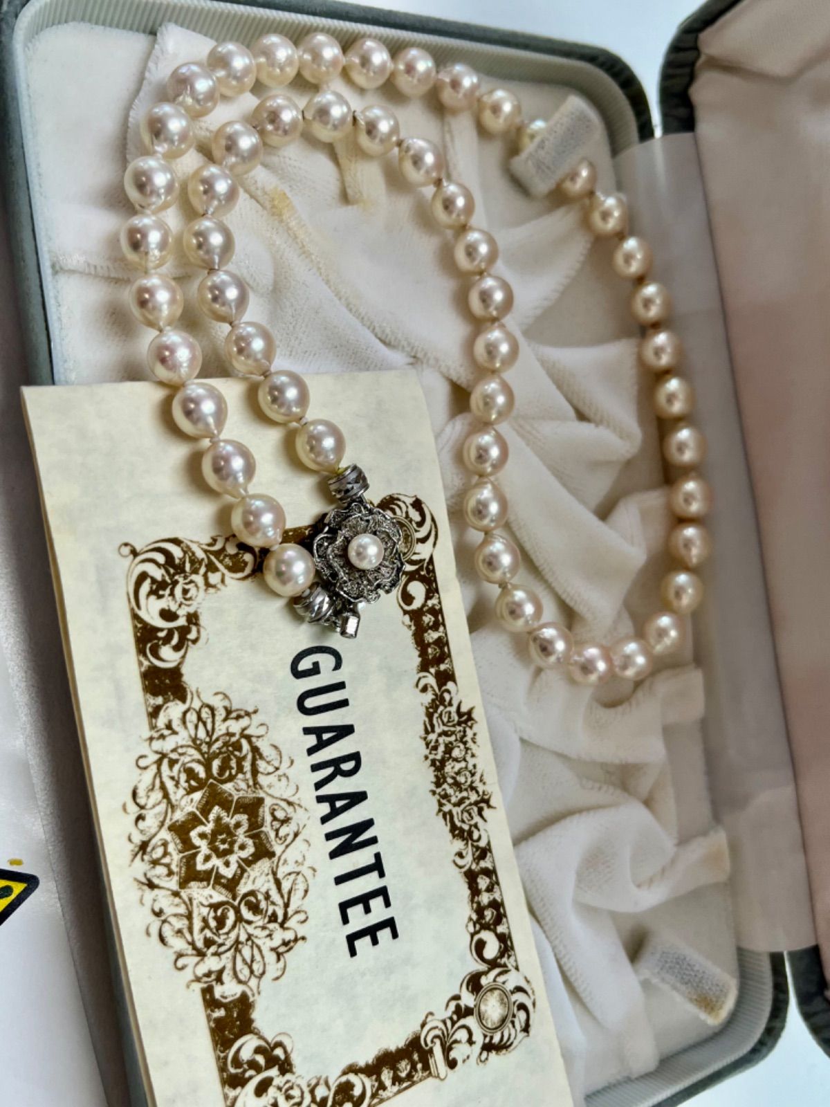 真*喜様 保証書あり　パールネックレス 保証書あり 7mm 照りあり パールネックレス ホワイト - メルカリ