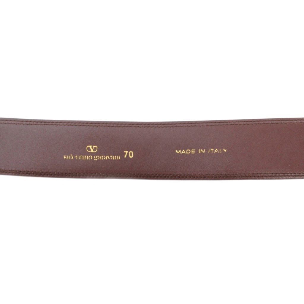 VALENTINO GARAVANI レザーベルト ブラック ゴールドバックル ベルト