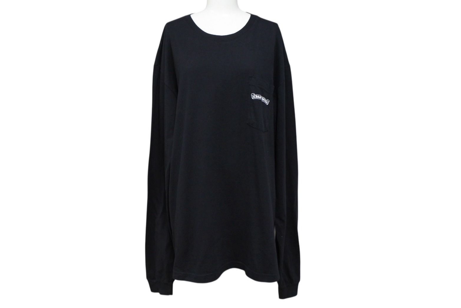 CHROME HEARTS クロムハーツ アーチロゴ 長袖Tシャツ サイズXL FUCK YOU CHプラス ブラック ホワイト 4b008214