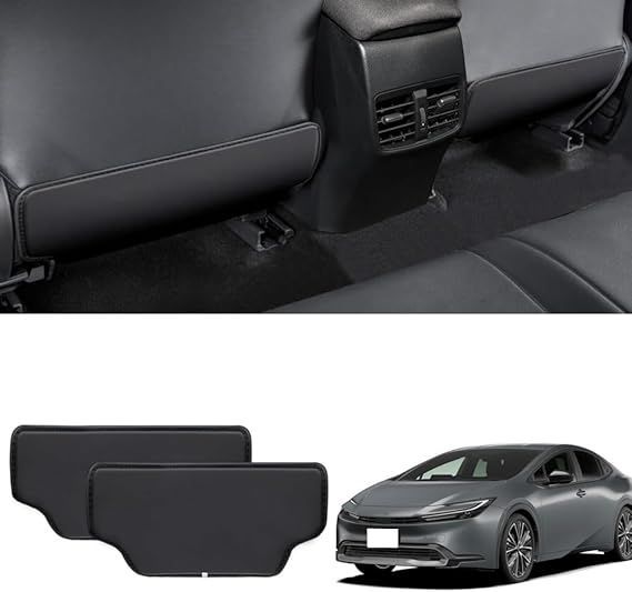 【定番，得価】 キックガード PUレザー製 新型プリウス 50系60系専用設計 キックガード Prius 後部座席シートバックプロテクター内装 汚れ防止 蹴り防止 撥水処理引っかき傷対策 取付簡単 2枚セット 応募券