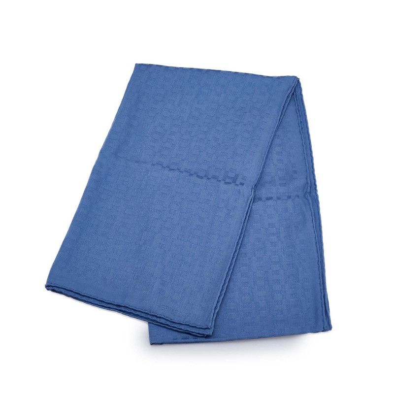 エルメス H柄 ライトブルー カシミヤ ウール シルク レディース HERMES  