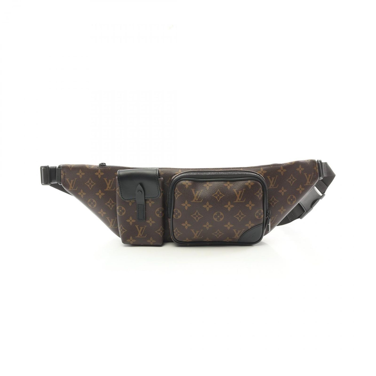 ルイ ヴィトン LOUIS VUITTON ウエストバッグ ボディバッグ クリストファー バムバッグ モノグラムマカサー M45337 PVCコーティングキャンバス レザー クリストファー バムバッグ メンズ Used A