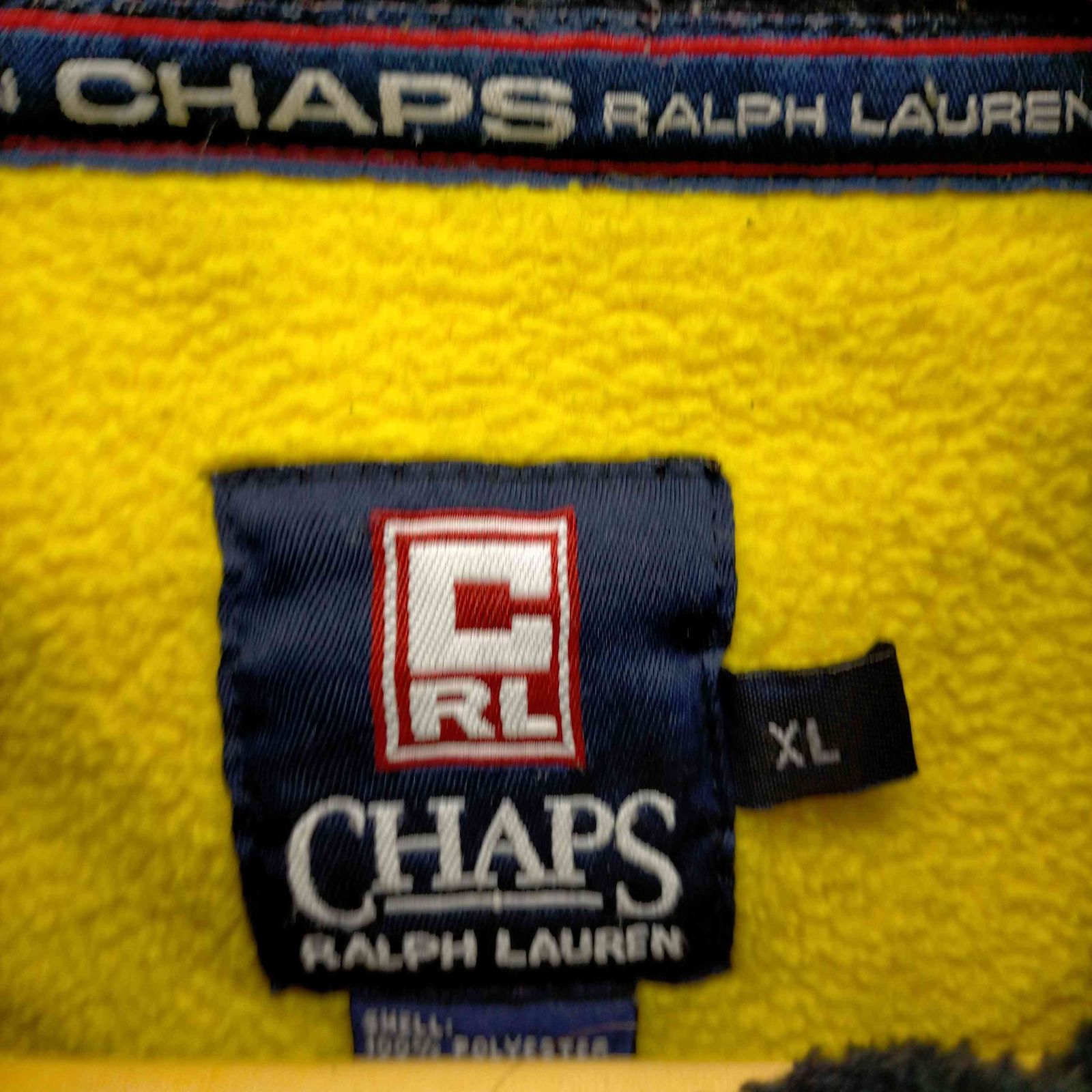 チャップスラルフローレン CHAPS RALPH LAUREN ロゴ刺繍 ハーフジップ