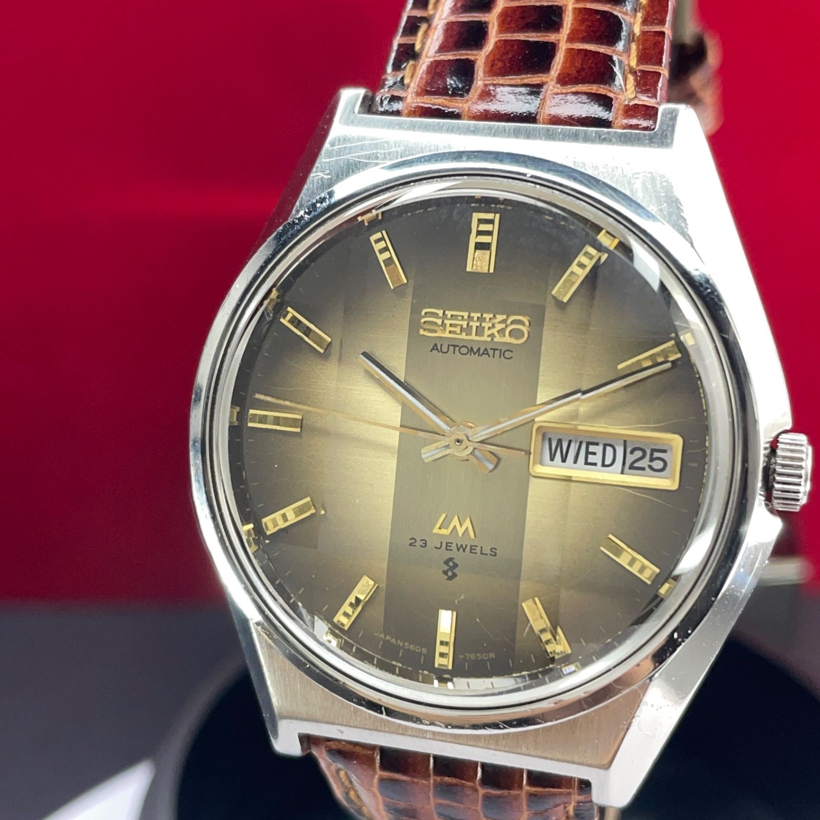 70s SEIKO ロードマチック 自動巻 日本製 9面カットガラス