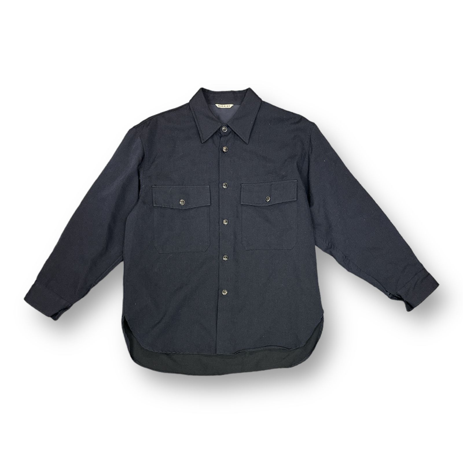 AURALEE WOOL KID MOHAIR GABARDINE SHIRTS ウール モヘヤ ギャバジン ...