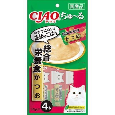 いなば CIAO ちゅーる 総合栄養食 かつお 14g×4本入り 1ケース48袋
