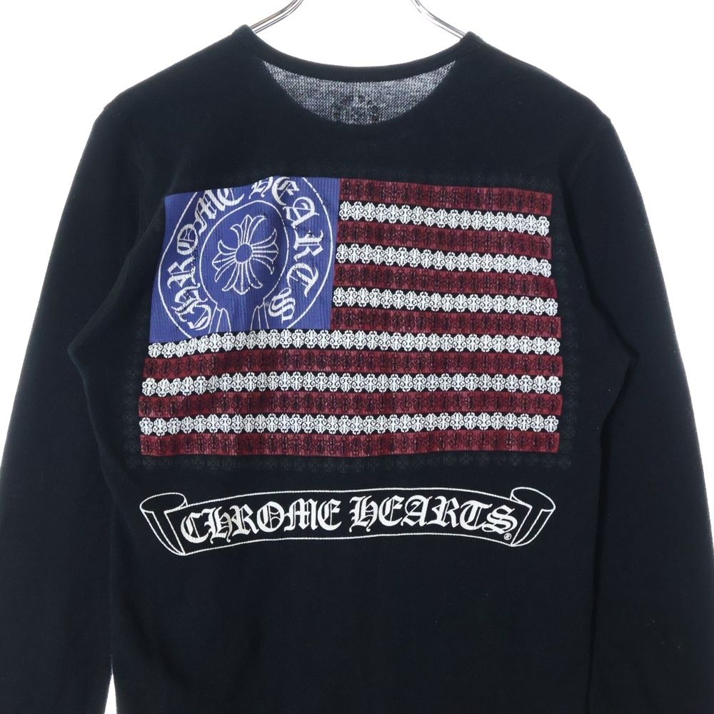【CHROME HEARTS】 アメリカンフラッグ ロゴ 長袖 カットソー CHROME HEARTS (クロムハーツ) OLD American Flag アメリカン