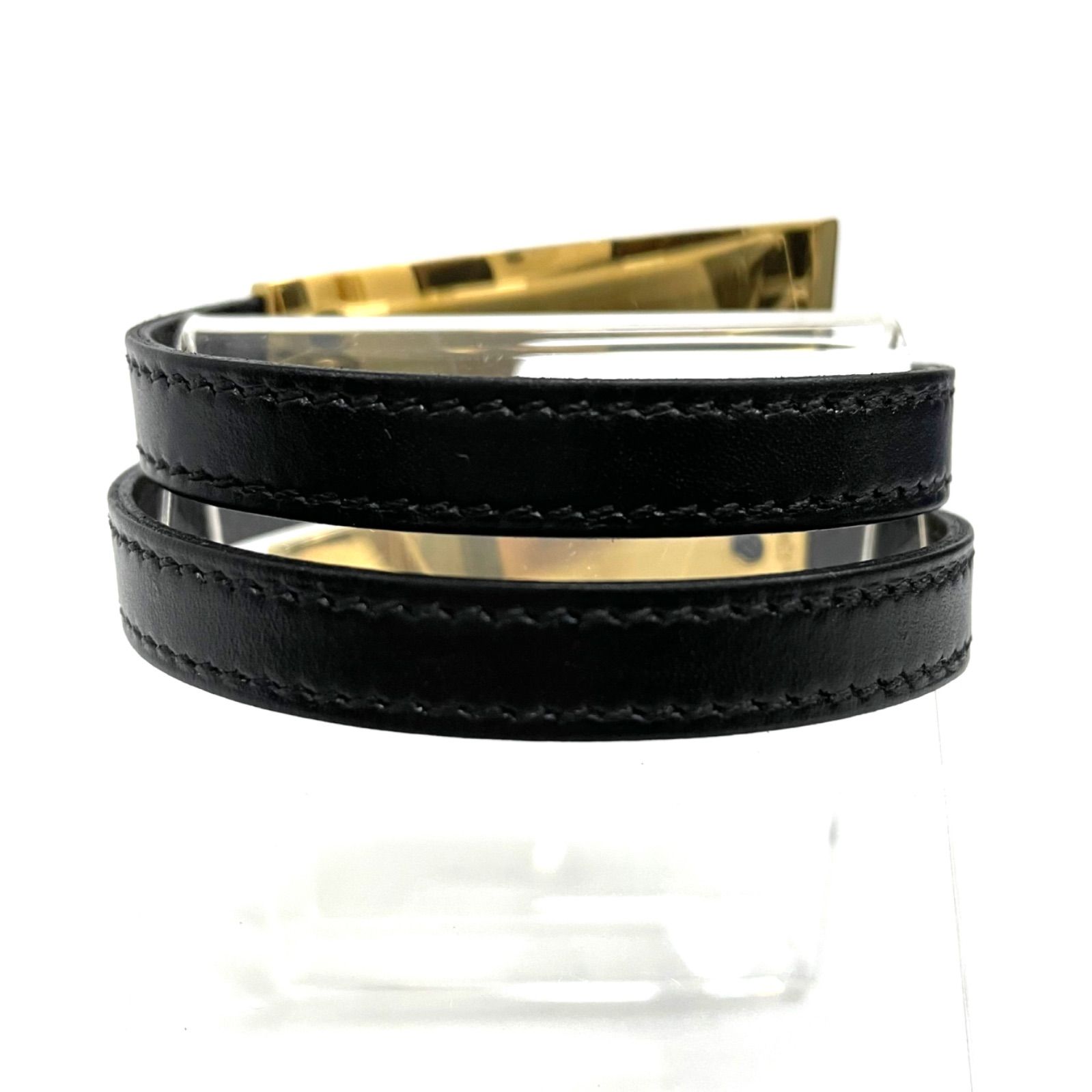 HERMES エルメス プスプス ブレスレット ブラック×ゴールド - メルカリ