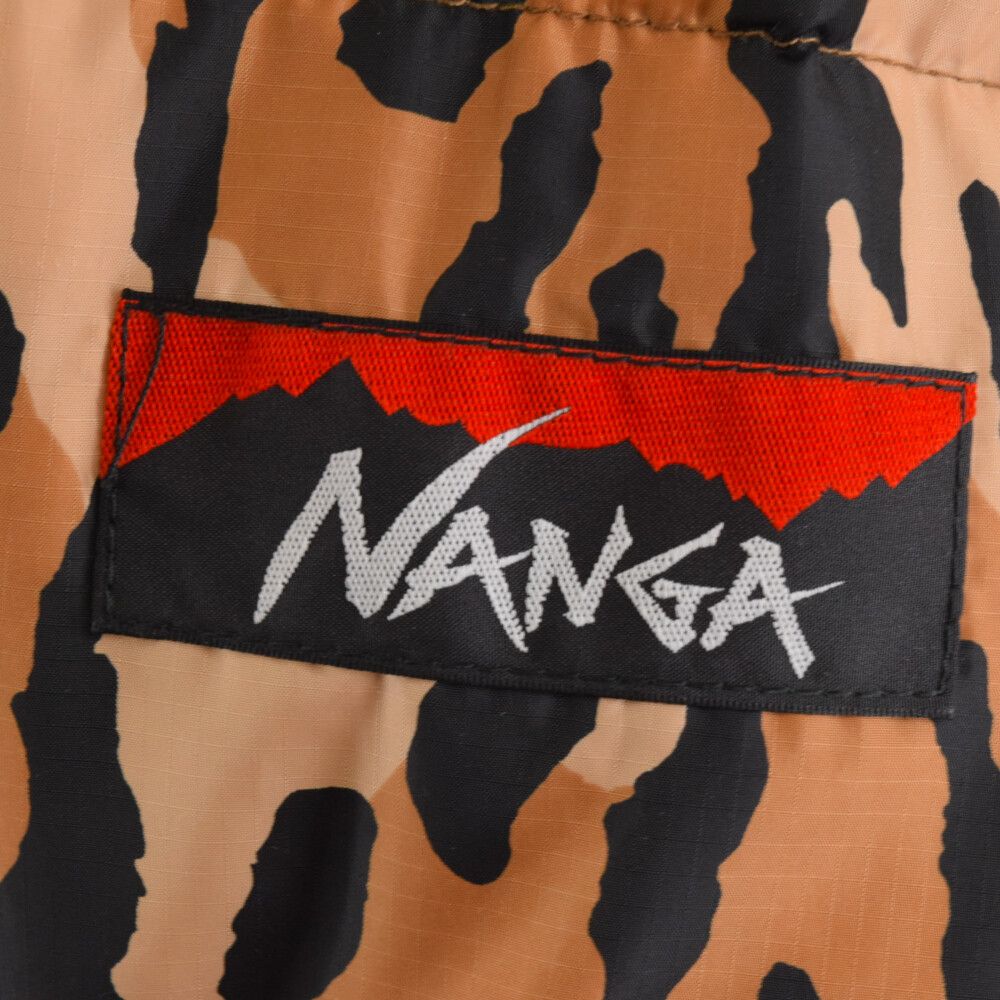 WACKO MARIA ワコマリア 21AW×NANGA DOWN JACKET TYPE-1 レオパード柄 ダウンジャケットタイプ1 ブラウン/ブラック 21FW-WMO-NA02