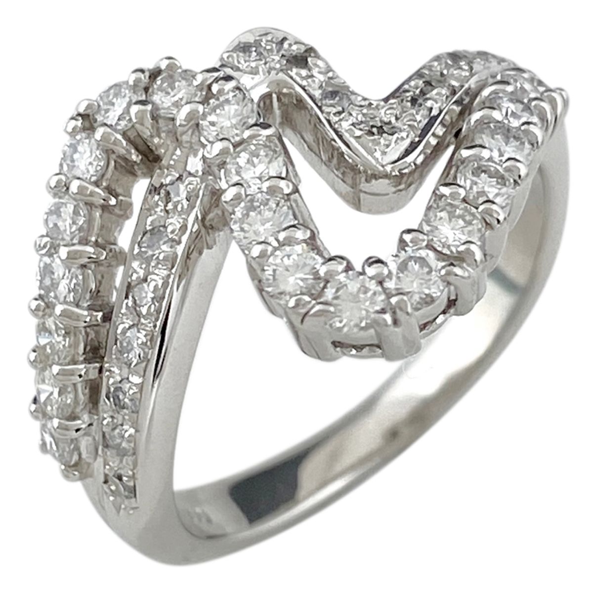 タサキ TASAKI メレダイヤ デザインリング プラチナ 指輪 リング 11号