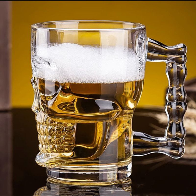 ビールジョッキ ドクロ スカル ビールグラス ウイスキーガラス カップ