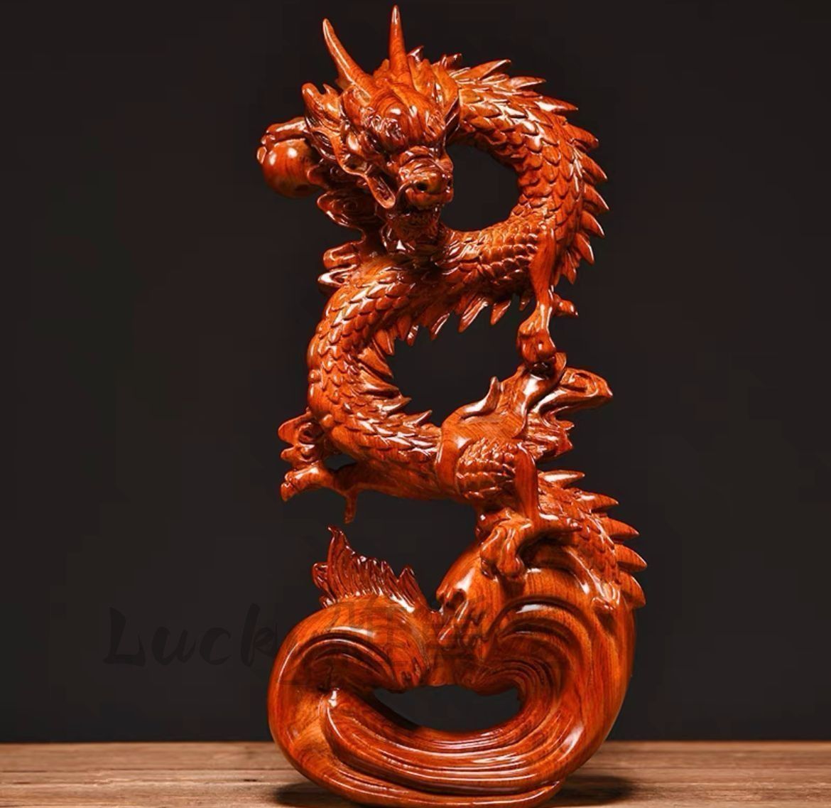 大型　龍　戯れ　木彫　置物　彫刻 開運 金運　骨董 インテリア アンティーク 大型 龍 戯れ 木彫 置物 彫刻 開運 金運 骨董 インテリア