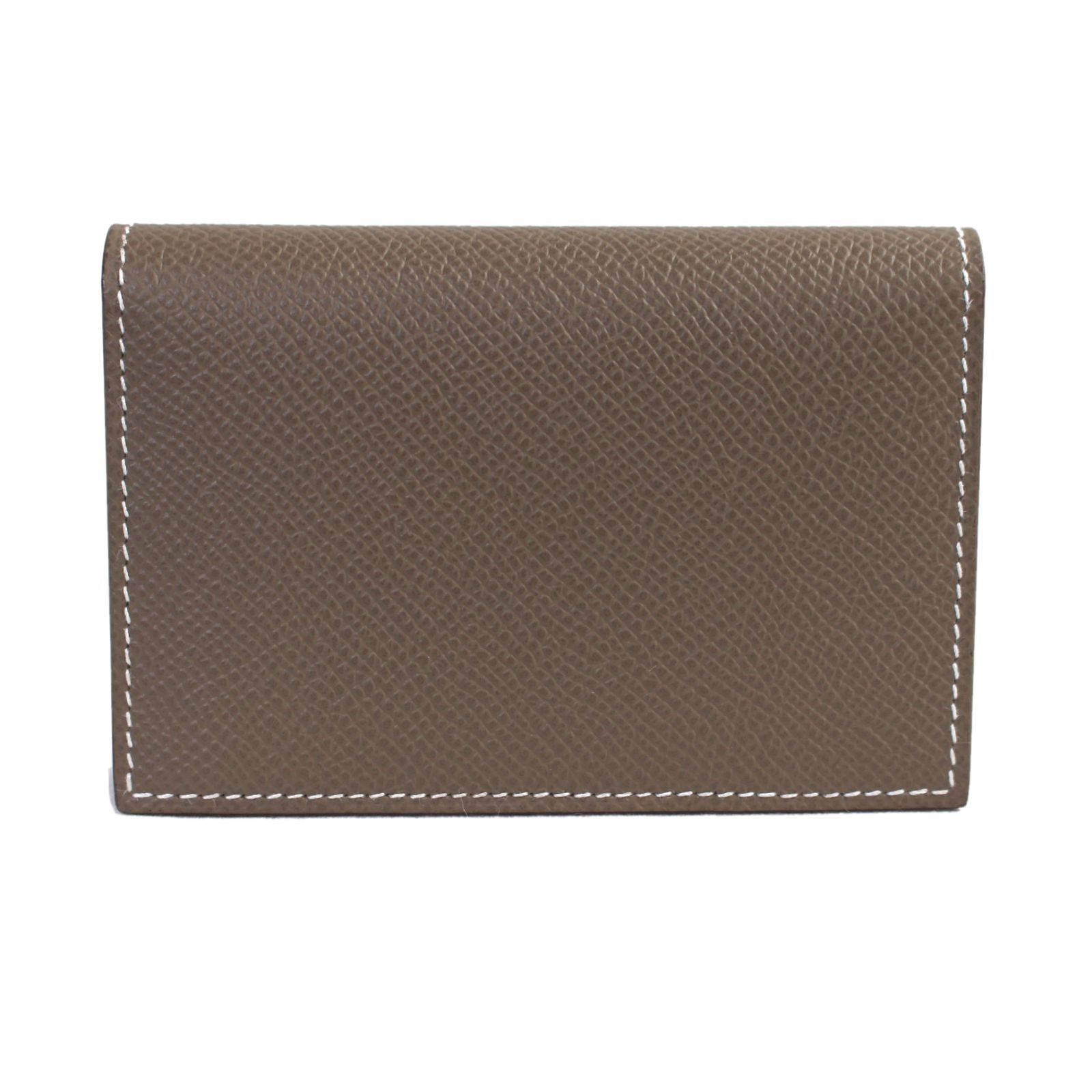 HERMES エルメス カードケース 名刺入れ ヴォーエプソン エトゥープ K刻印 10673