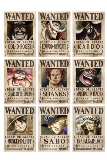 ワンピース ONE PIECE 麦わらストア 海軍公式手配書 シャンクス エース