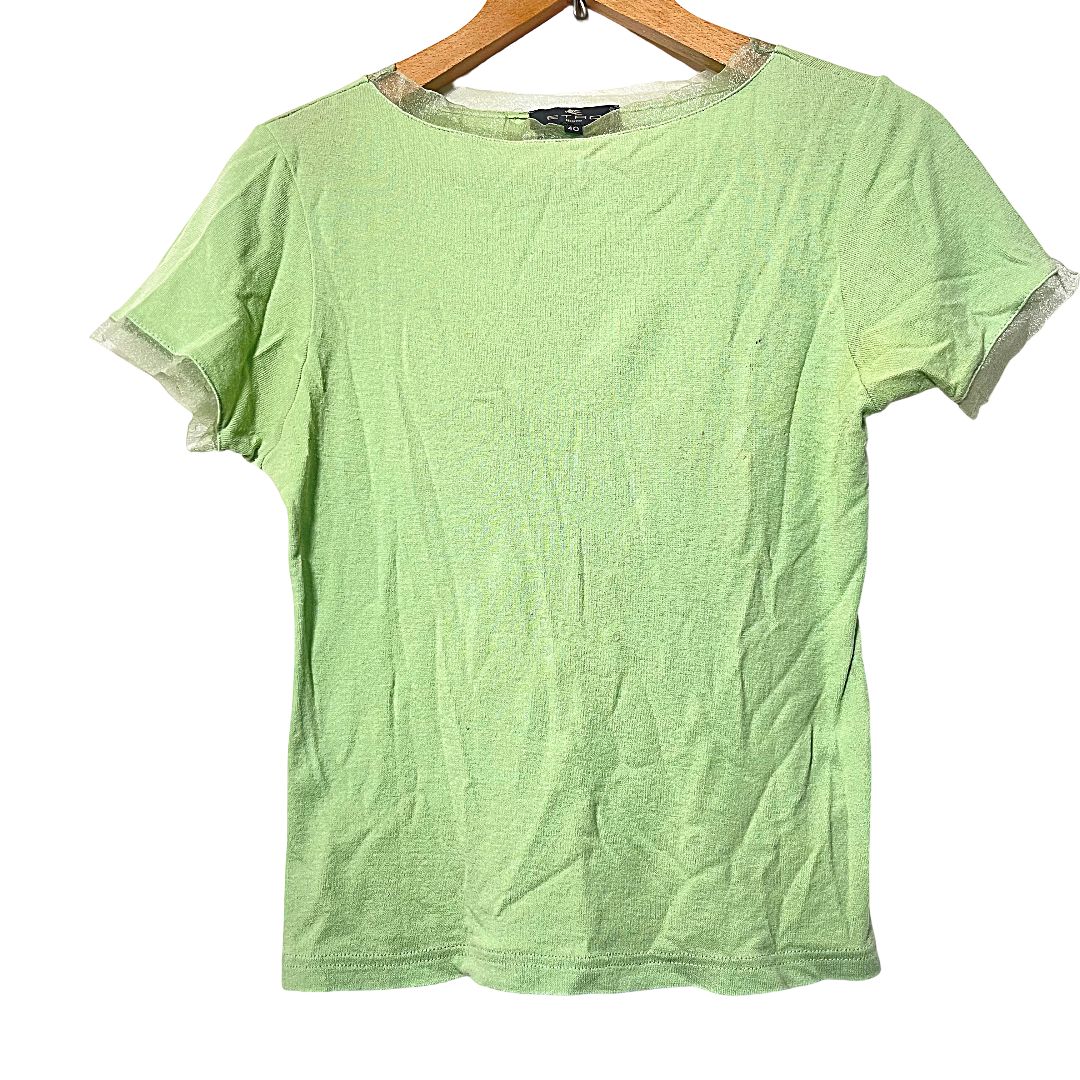 ETRO エトロ 半袖Tシャツ カットソー 黄緑 ライトグリーン