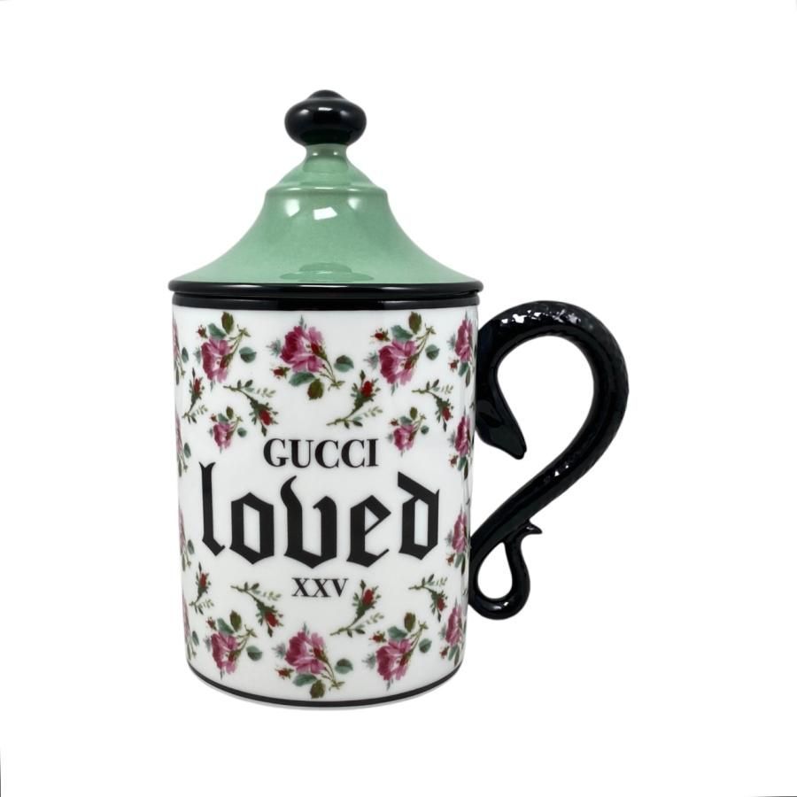 ☆E3720 グッチデコール マグカップ LOVED XXV ローズモチーフ  