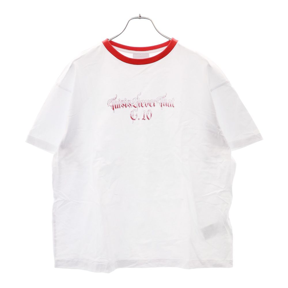 THISISNEVERTHAT (ディスイズネバーザット) 24SS TNT C.10 TEE 半袖リンガーTシャツ カットソー ホワイト TN241TTSST24