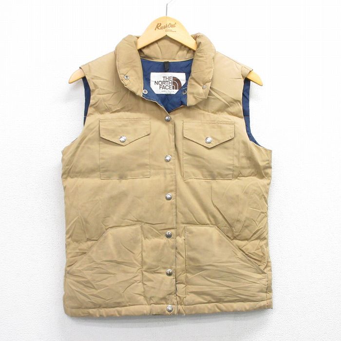 古着 ノースフェイス ダウン ベスト レディース 70s ベージュ カーキ spe 25oct06 アウター