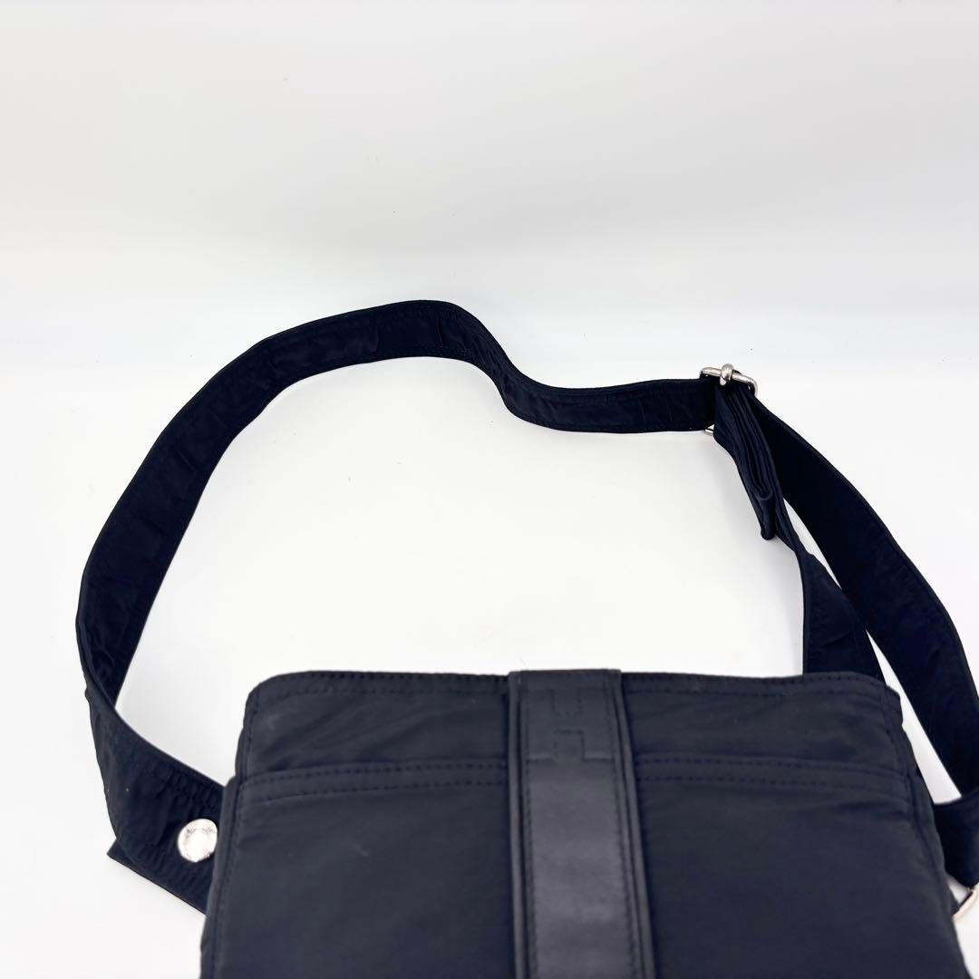 エルメス アカプルコ ポシェット サンチュール ナイロン ウエストバッグ ボディバッグ ショルダーバッグ ブラック 黒 クロスボディ