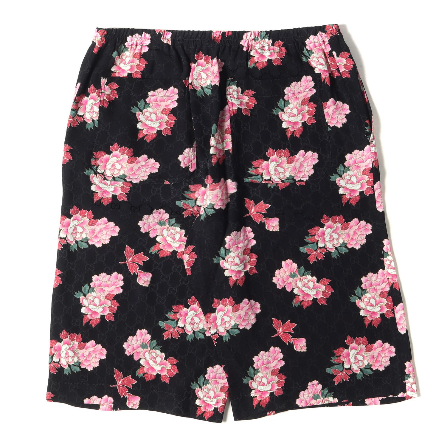 美品 GUCCI グッチ パンツ 花柄 GG シルク ショートパンツ 624399 