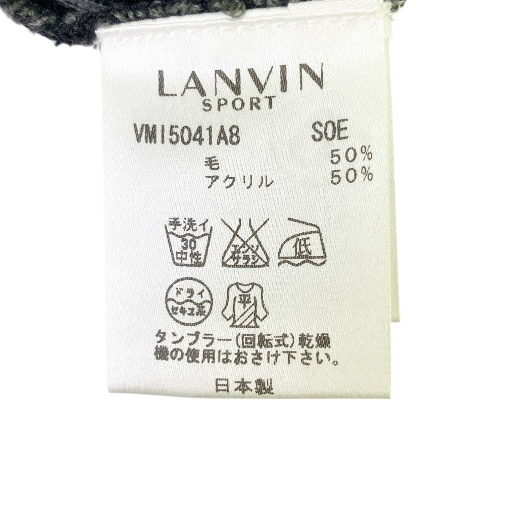 サイズ：40 LANVIN SPORT ランバン スポール  ニットベスト ウール混 総柄 ブラック系 [240101459911] ゴルフウェア メンズ ストスト サイズ：40 LANVIN SPORT ランバン スポール ニットベスト