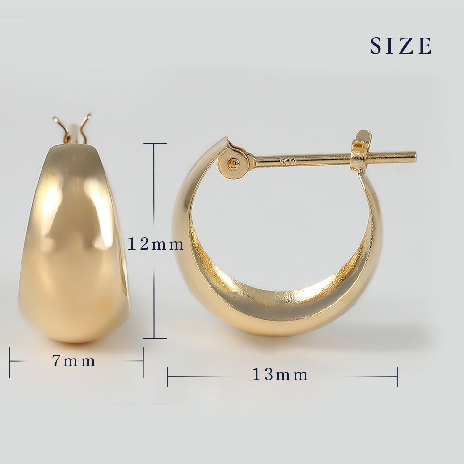 ムーンピアス ピアス 10金 K10 10K ゴールド 月型 甲丸 キャッチレス 