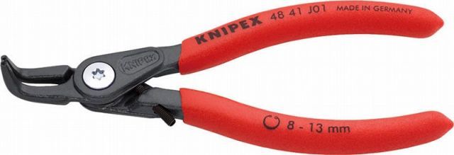 クニペックス(KNIPEX)穴用精密スナップリングプライヤー8-13mm90°ベントヘッドクロージングリミッター付 4841-J01