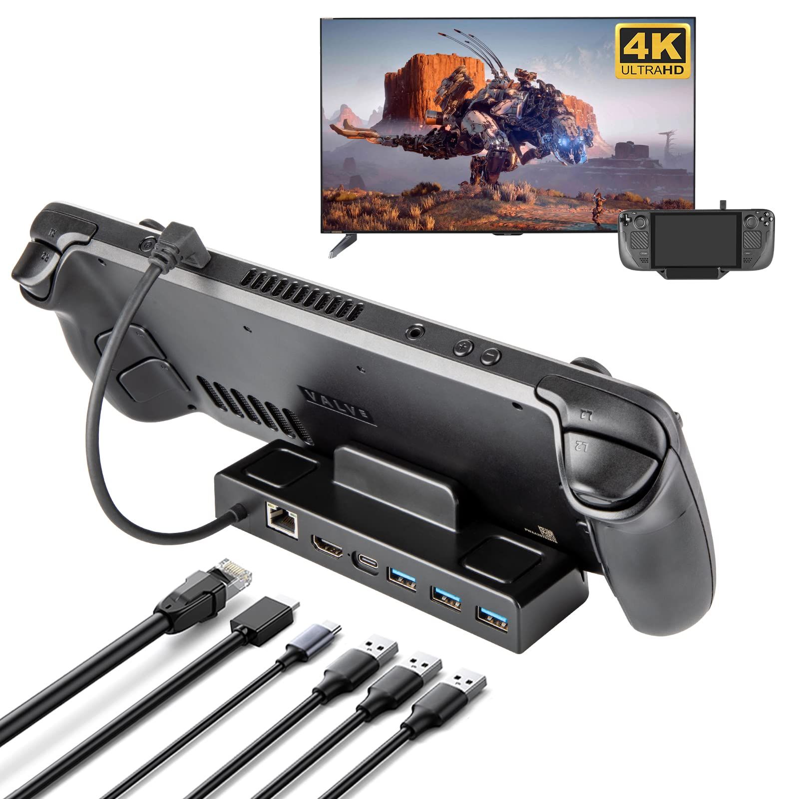 数量限定】Steam deck/Steam Deck OLED/ASUS Rog Ally用TVドック HDMI