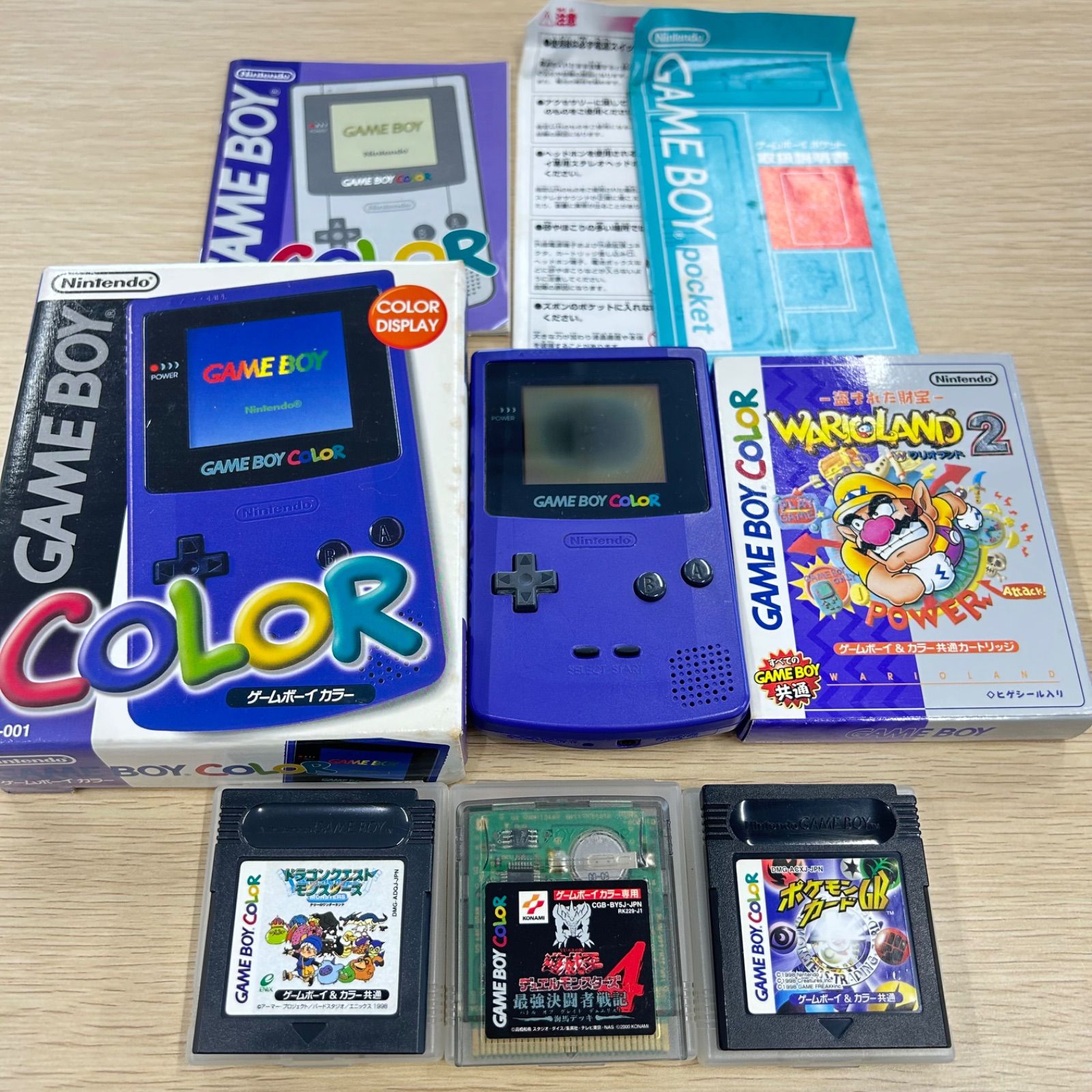 最新モデル 動作確認済】ゲームボーイカラー 本体 箱付き ソフト カセット 4 その他