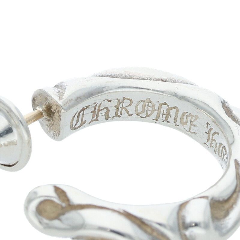 クロムハーツ HOOP SCROOL 1/スクロールフープ シルバーピアス