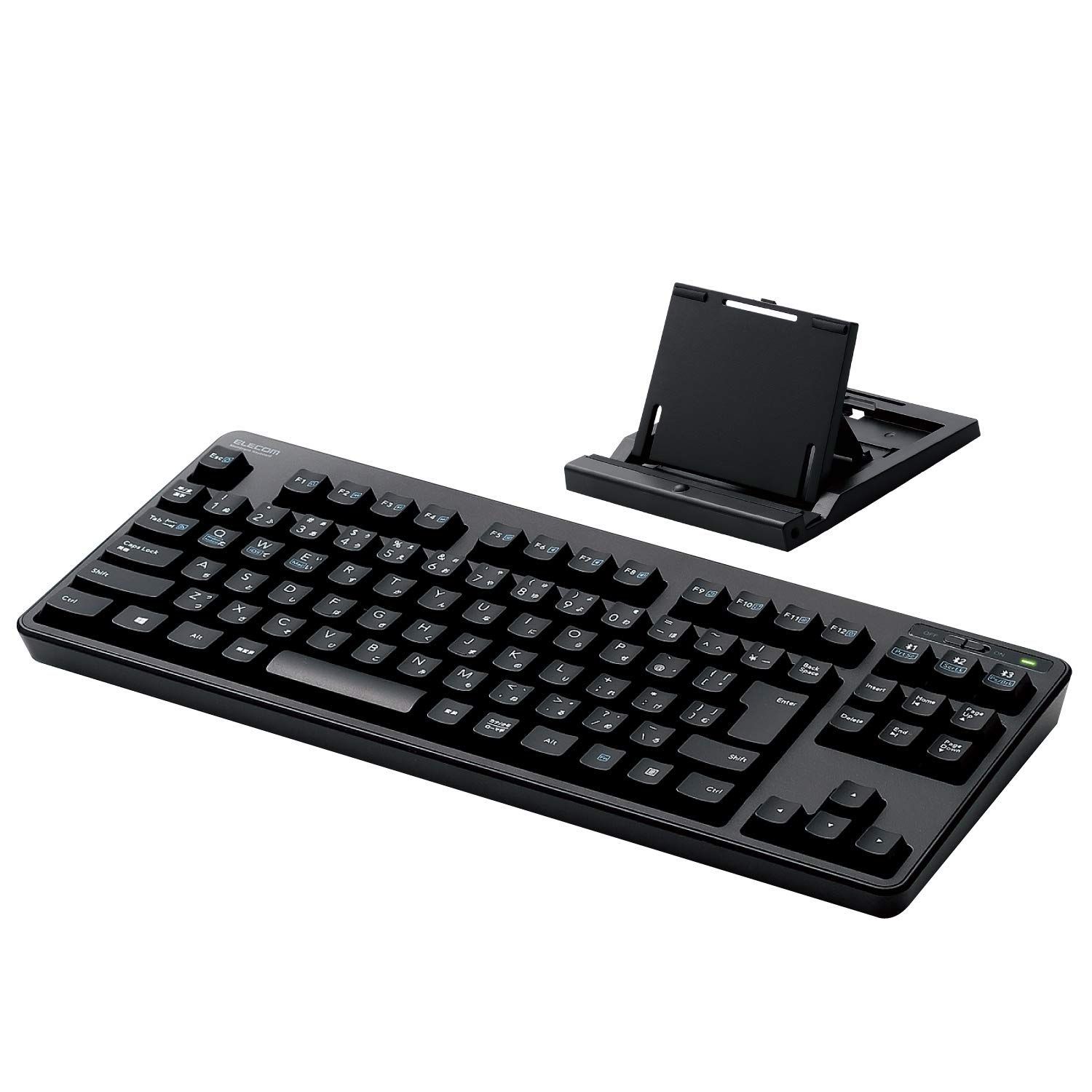 キーボード メンブレン式 スタンド付き マルチペアリング対応 Bluetooth iPad Surface エレコム ブラック TK-FBM111BK