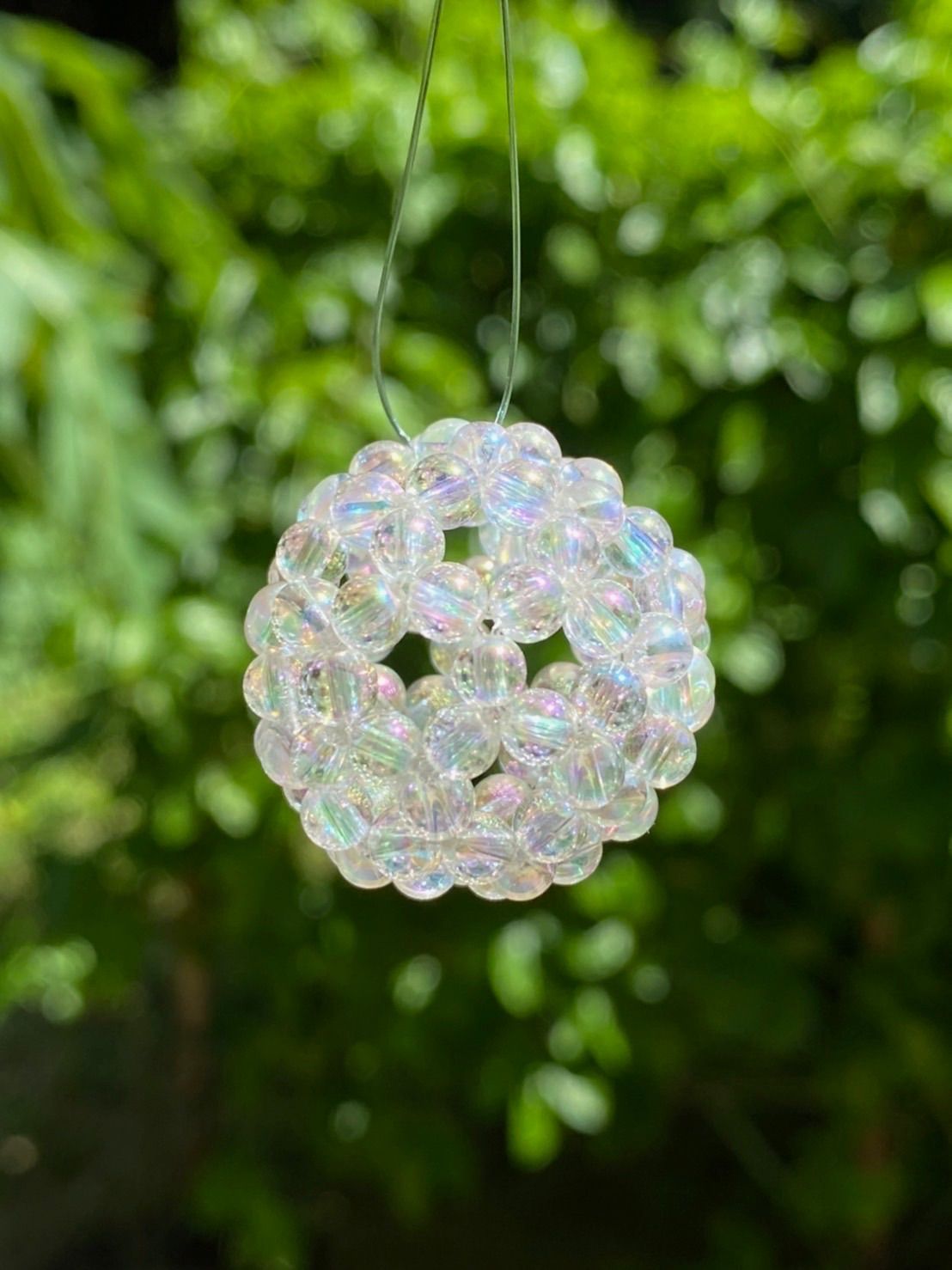 神聖幾何学フラーレン 4mmレインボー水晶AAA❣️宇宙エネルギー✨