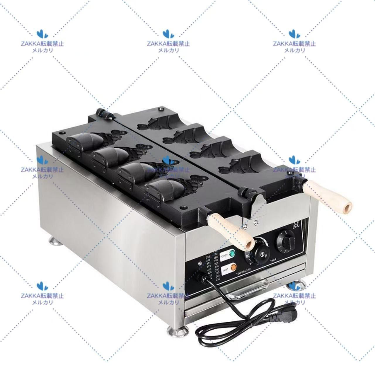 アイスコーン たい焼き器 アイスクリームコーンメーカー 4個焼き 業務用 家庭用 単相１0０V