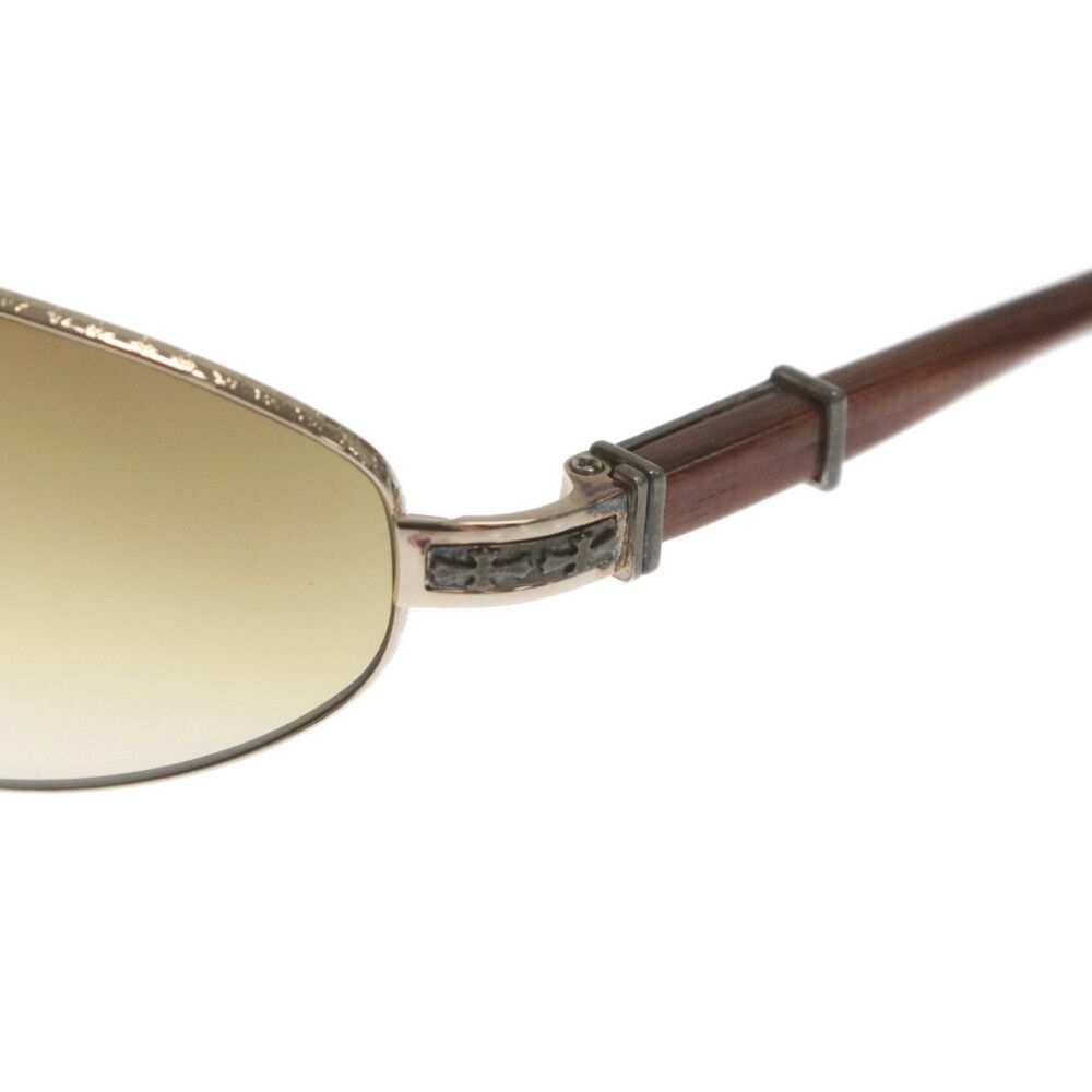 CHROME HEARTS クロムハーツ DRAGSTAR サイドCHロゴ エボニー サングラス 眼鏡 ブラウン CHROME HEARTS (クロムハーツ) DRAGSTAR サイドCHロゴ エボニー
