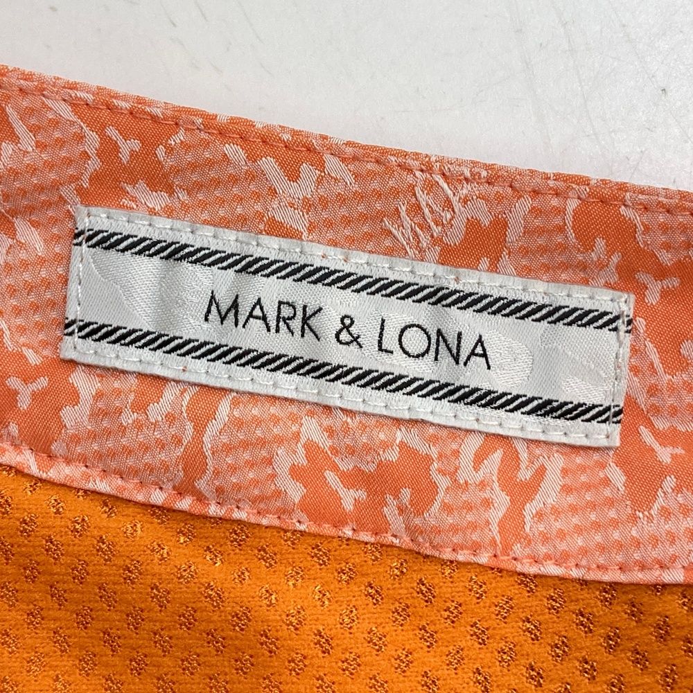 サイズ：L MARK&LONA マークアンドロナ  裏地付スカート 総柄 オレンジ系 [240101439413] ゴルフウェア レディース ストスト サイズ：L MARK&LONA マークアンドロナ 裏地付スカート 総柄
