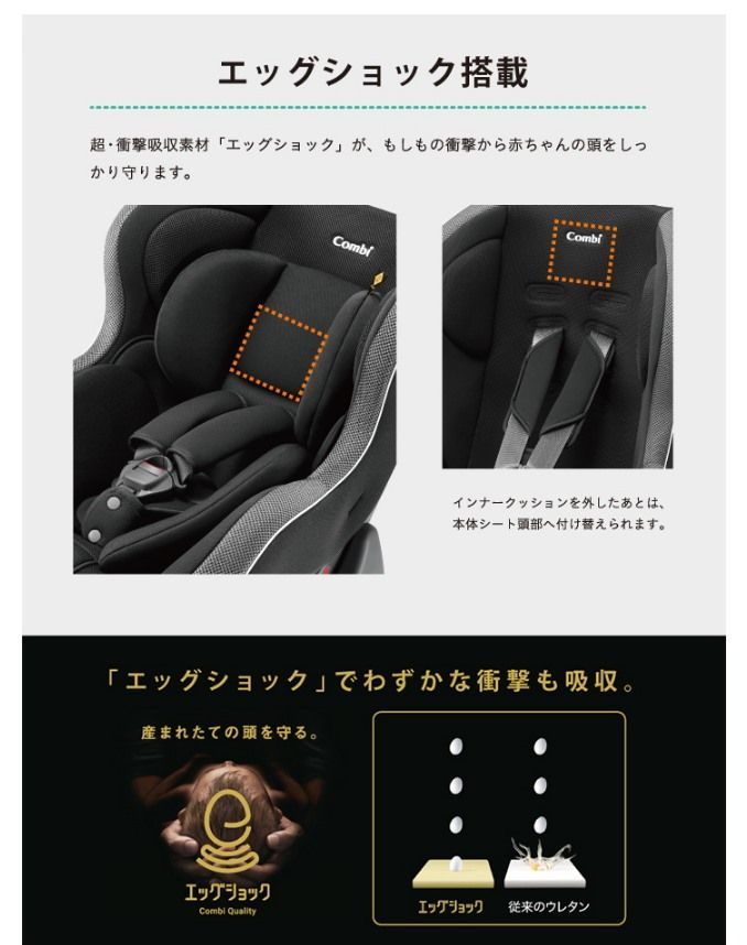 美品 ウィゴー サイドプロテクション EG LH ブラック 日本製 新生児OK