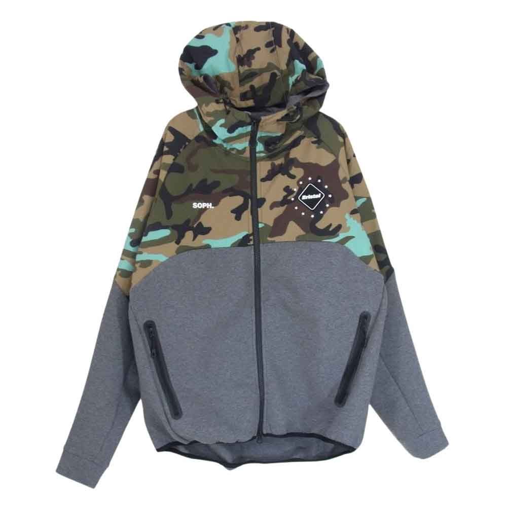 SOPH ソフ パーカー 22AW FCRB-222022 F.C.Real Bristol F.C.R.B. VENTILATION HOODIE エフシーレアルブリストル ベンチレーション フーディー ジップアップ グレー系 M【中古】
