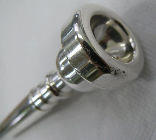 V,バック）トランペットマウスピース VINCENT BACH CORP. 1 1/2C ＜傷