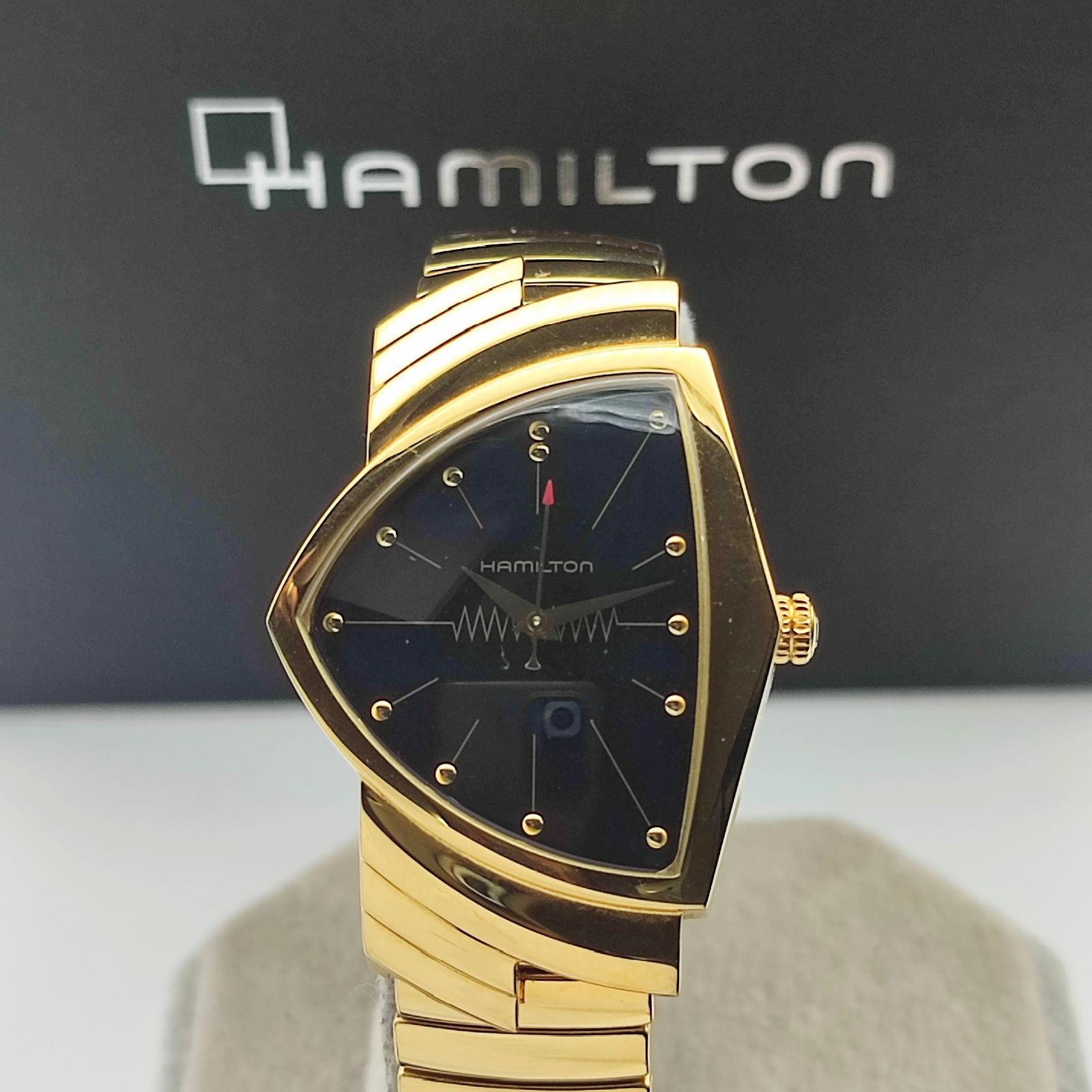 人気品！ HAMILTON ベンチュラ くだらなく H243010 ゴールド ブラウン 純正