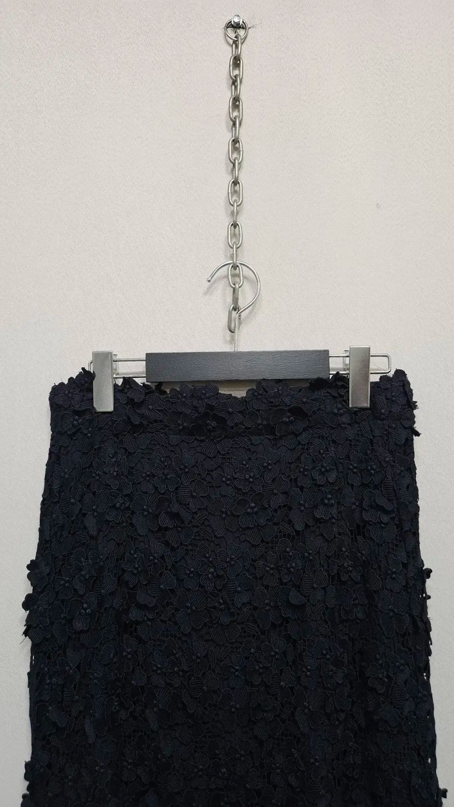 The HANDSOME MINE バンディング 刺繍レーススカート バックジップ 25 今年の製品