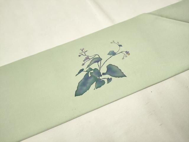 平和屋着物○加賀友禅の巨匠 初代 由水十久 塩瀬 九寸名古屋帯 童子  