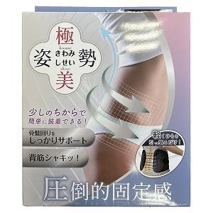 「向日葵」　極美姿勢（男女兼用）　Mサイズ　介護　腰痛　背骨　コルセット　サポーター　骨盤ベルト　姿勢