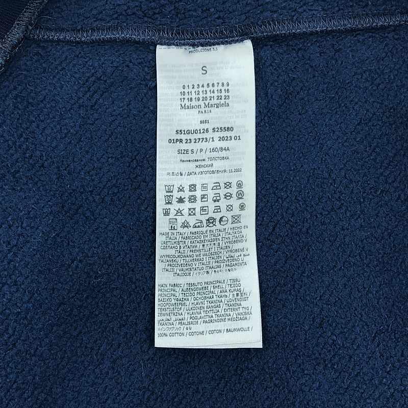Maison Margiela / メゾンマルジェラ | 2023SS | LOGO FADED SWEATSHIRT ダメージ加工 トレーナー | S | ネイビー | レディース Maison Margiela / メゾンマルジェラ | 2023SS | LOGO FADED