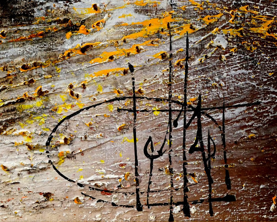 油彩：（仮題）『パリ』（Duchamp 作） 徳島県所蔵のキュビスム油彩画、国際的な贋作師作品の疑いで展示