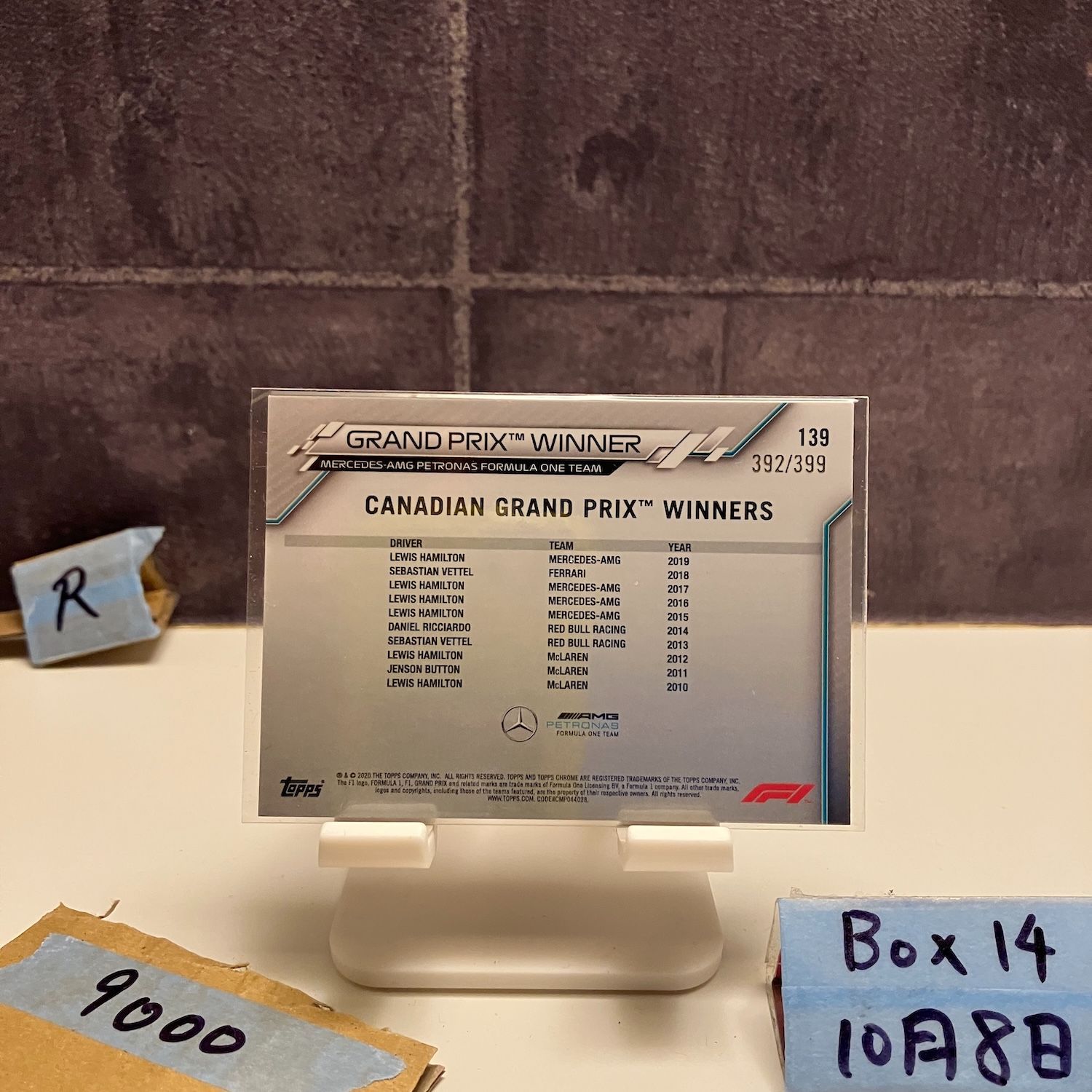 アイテム入荷！ 2020 Topps Chrome Lewis Hamilton 392 399 Mercedes-AMG Petronas Formula One Team Grand Prix Winner F1 Refractor カード 【代理店正規品】