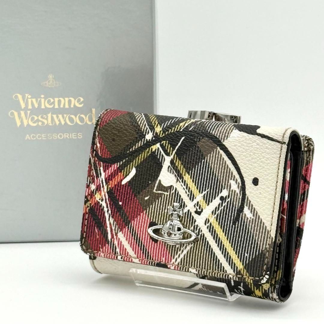 【美品】Vivienne Westwood ダービー 三つ折財布 がま口財布 美品】Vivienne Westwood ダービー 三つ折財布 がま口財布