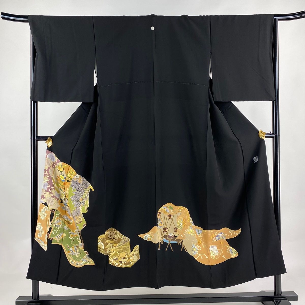 付下げ 身丈150.5cm 裄丈67cm M 袷 千總 落款 誰が袖 草花 金糸 刺繍  