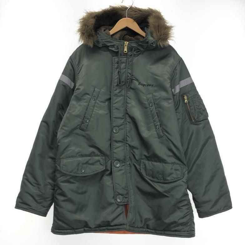 【中古】Supreme Reflective Cross N-3B Parka L カーキ シュプリーム[10]